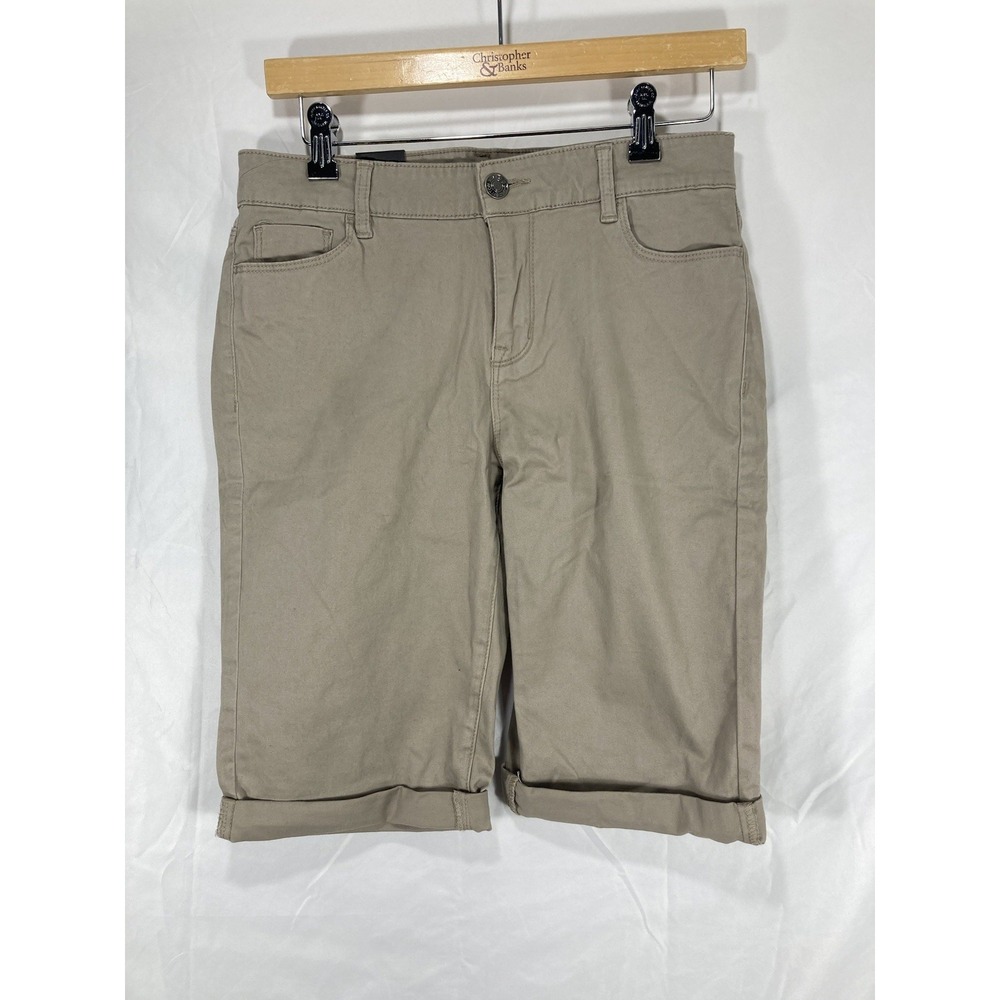 Buffalo David Bitton Women's Super Soft Bermuda Mid-Rise Shorts Size 6/28